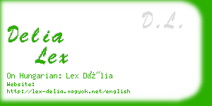 delia lex business card